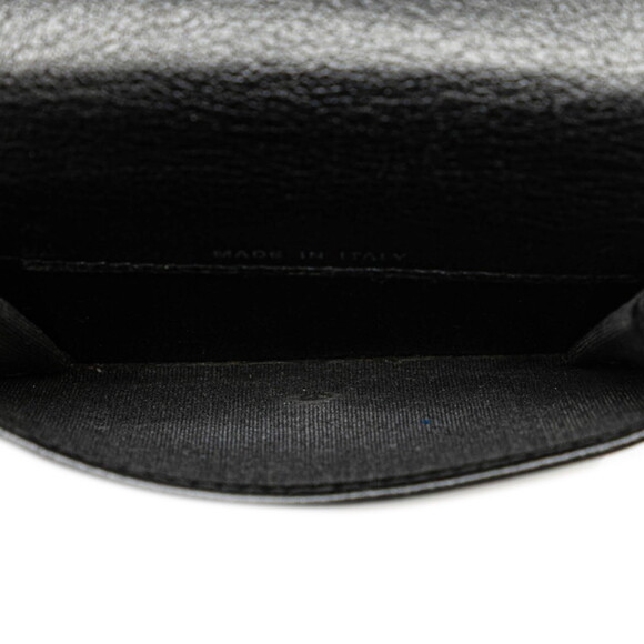 CHANEL Authentic Black Lambskin Leather Logo Wallet - Picture 6 of 10